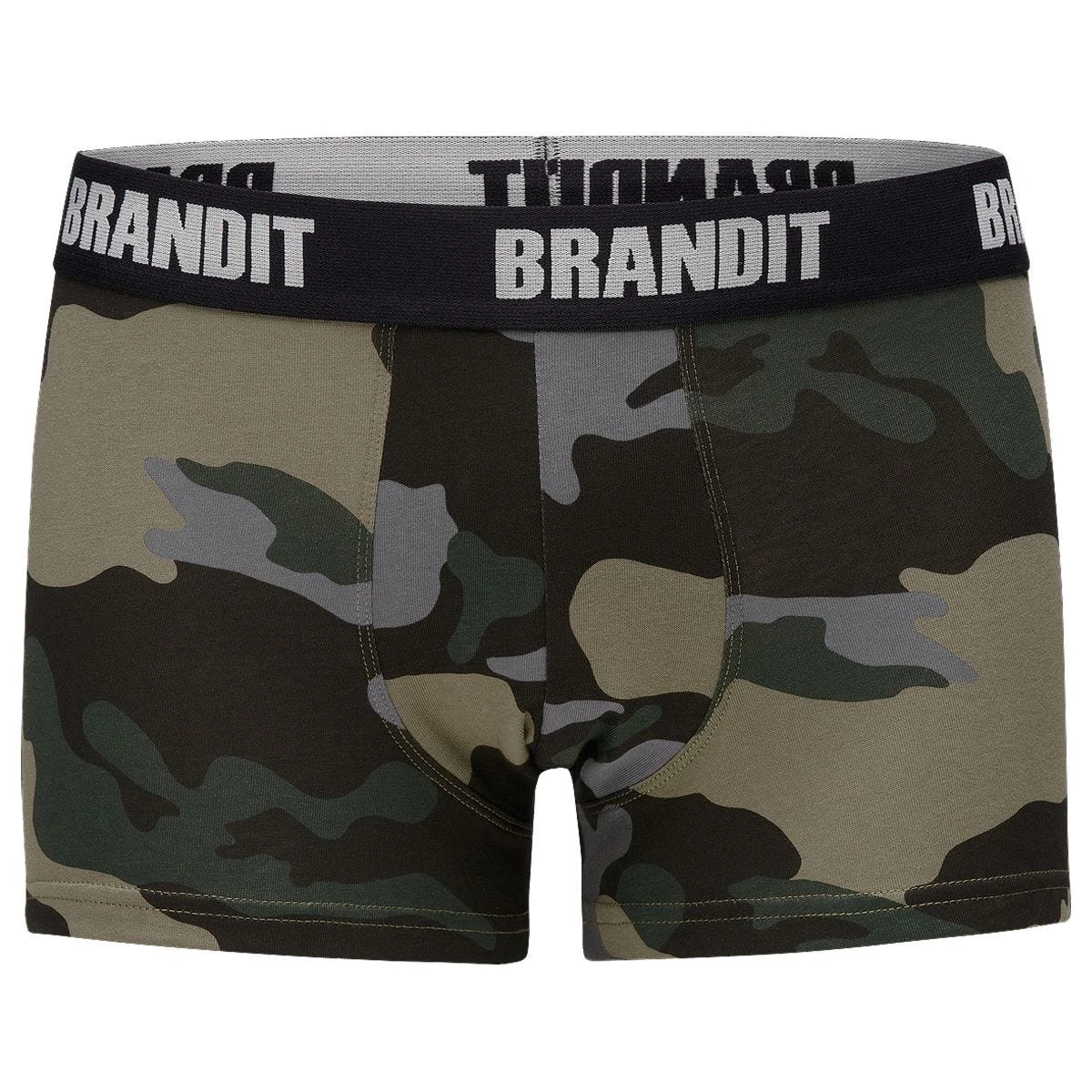 Brandit Boxer Shorts Logo 2 Pack Woodland / Dark Camo 3 Brandit Boxer Shorts Logo 2 Pack Woodland / Dark Camo - Image 3