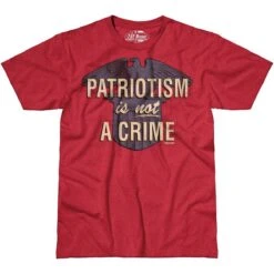 7.62 Design Patriotism Is Not A Crime T-Shirt Scarlet Heather
