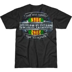 7.62 Design Vietnam Veterans Time Served Battlespace T-Shirt Black