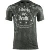 7.62 Design Liberty Or Death T-Shirt Charcoal