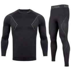 Alpinus Men Active Base Layer Set Black-Gray