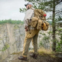 Helikon Hybrid Outback Pants DuraCanvas Crimson Sky / Black -Condo Clothing Shop Helikon hybrid outback pants duracanvas crimsonred black 008