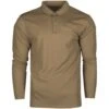 Mil-Tec Tactical Long Sleeve Quick Dry Polo Shirt Dark Coyote