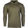 Mil-Tec Tactical Long Sleeve Quick Dry Polo Shirt Olive