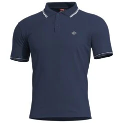 Pentagon Aniketos Polo T-Shirt Stripes Navy Blue