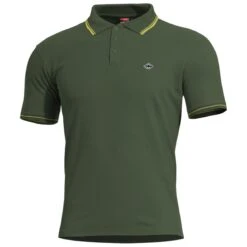 Pentagon Aniketos Polo T-Shirt Stripes SpringBok Green