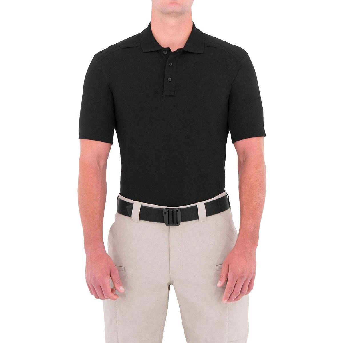 First Tactical Men's Cotton Short Sleeve Polo With Pen Pocket Black 3 First Tactical Men's Cotton Short Sleeve Polo With Pen Pocket Black - Image 3