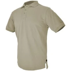 Hazard 4 Undervest Plain Front Battle Polo Shirt Tan