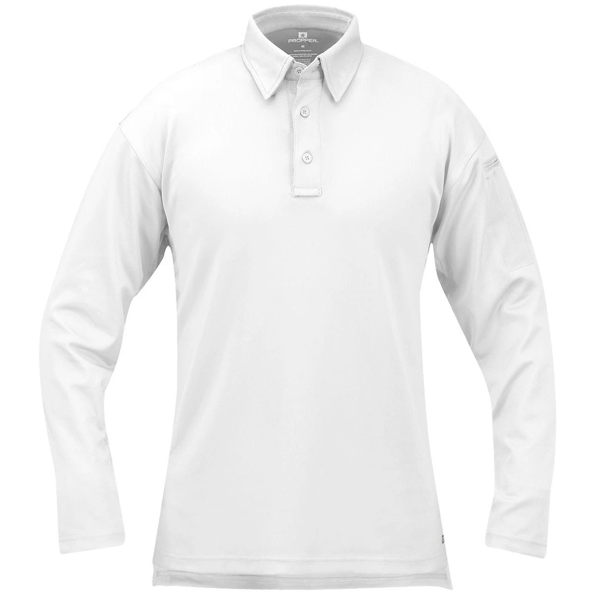Propper I.C.E. Men's Performance Long Sleeve Polo White 1 Propper I.C.E. Men's Performance Long Sleeve Polo White