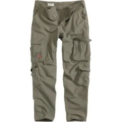 Surplus Airborne Slimmy Trousers Olive Washed
