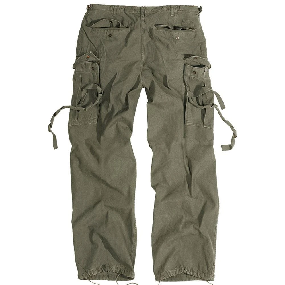 Surplus Vintage Fatigues Trousers Olive 2 Surplus Vintage Fatigues Trousers Olive - Image 2