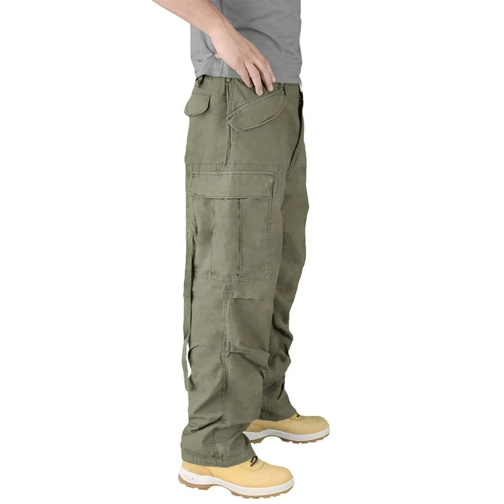 Surplus Vintage Fatigues Trousers Olive 4 Surplus Vintage Fatigues Trousers Olive - Image 4