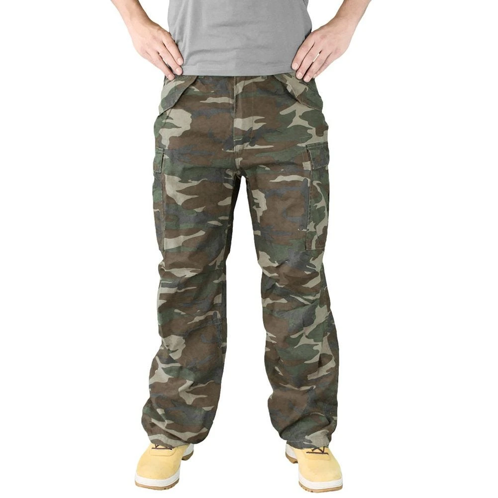 Surplus Vintage Fatigues Trousers Woodland - Image 3