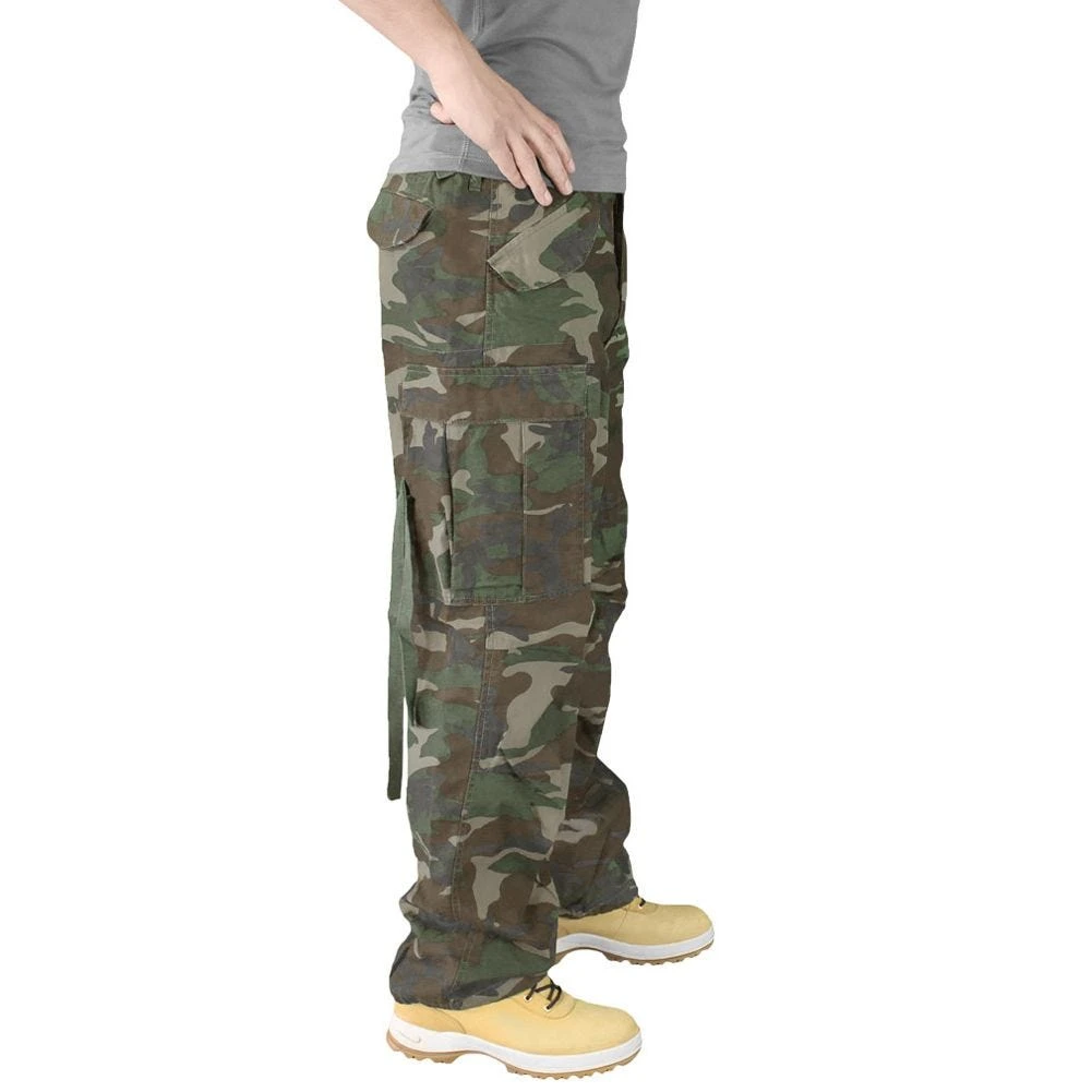 Surplus Vintage Fatigues Trousers Woodland - Image 4