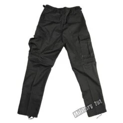 Mil-Tec Zip-Off Combat Trousers Black -Condo Clothing Shop zip off trous black3 1